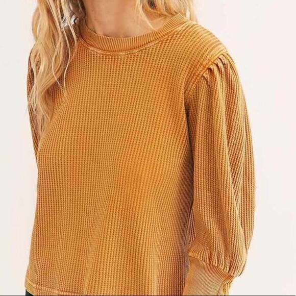 Free people Tasha Thermal Top Mustard'[p]-= - Picture 5 of 12